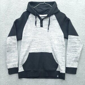 Machine Push The Limit Mens Large Gray Black Raglan Hoodie Sweatshirt